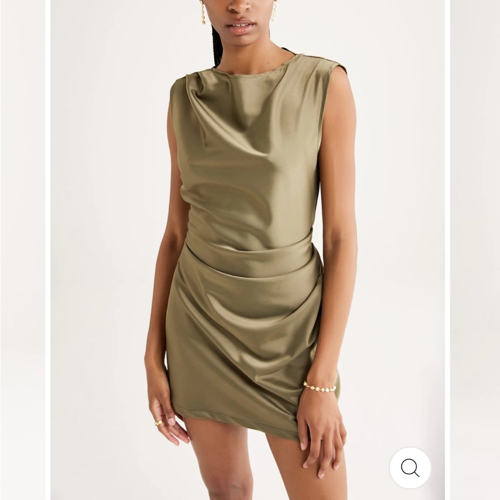 Rumer Green waist tie dress xs